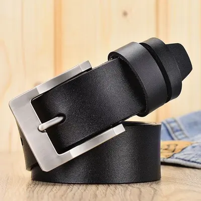 Men's Pin Buckle Leather Belt Business Casual Versatile Waistband Simple Fashion Cross-border Best Seller One-piece Dropshipping Custom Label - 10