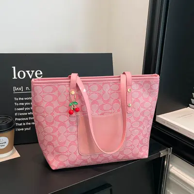 Classic Zipper Tote Bag, Daily Commute Shoulder Handbag, Large Capacity, Multiple Colors Available - 11