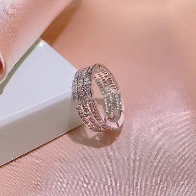 Minimalist Zircon Ring for Women, Light Luxury Style