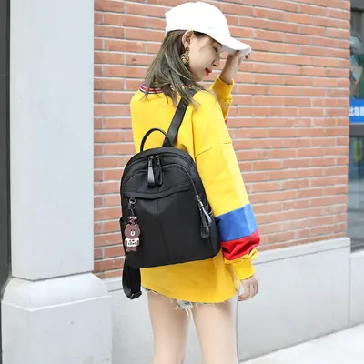 Women's Minimalist Backpack, Korean Style Oxford Fabric Casual Backpack - 3