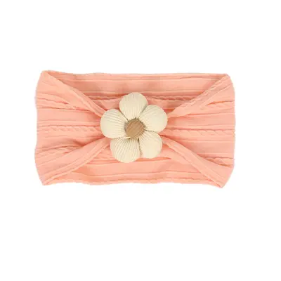 Children's Nylon Headband with Flower and Jacquard, High Elastic - 12