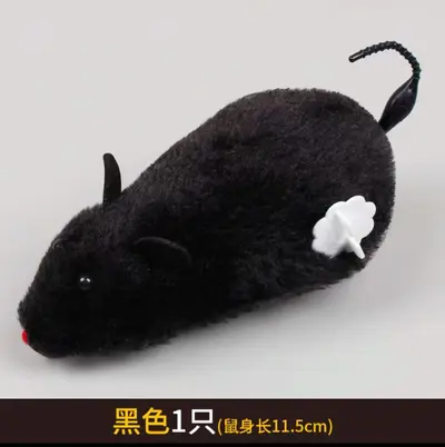 Gerçekçi fare şeklinde peluş kedi oyuncağı, mekanik fare - 8