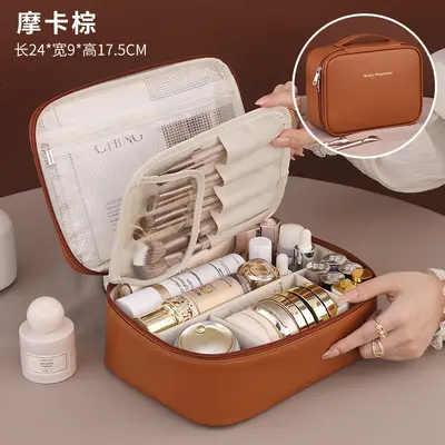 Divided Makeup Bag, Large Capacity Cosmetic Storage Bag - 9