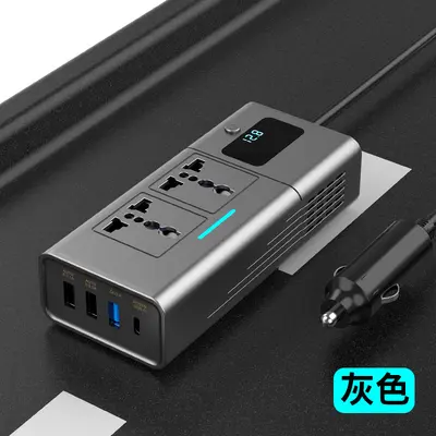 200W Car Inverter, Digital Display, DC12V to AC220V Power Converter - 8
