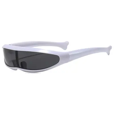Sonnenbrille im X-Men-Stil, Laser-Hologramm, einteilige Gläser - 5