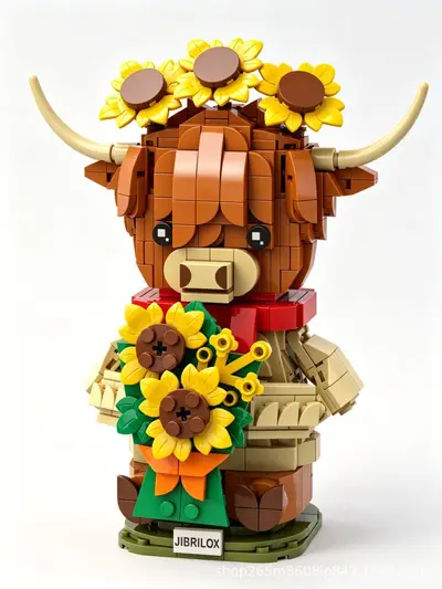 Highland Cow Building Block Set, Multiple Designs Desktop Ornament - 7