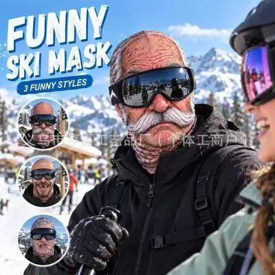 Funny Realistic Face Ski Mask, Cute New Design - 2