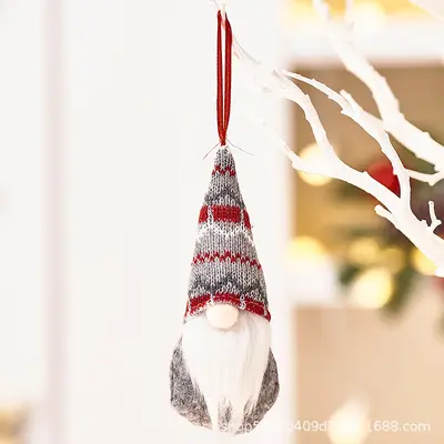 Noel Süsü Yüzsüz Bebek Asılı Süs Noel Baba Figürü - 10
