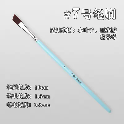 Face painting brush set, 17 pieces, flat and angled brushes - 12