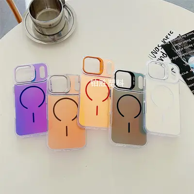 适用苹果IPhone 13渐变13 Pro透明亚克力13 ProMax亮彩变色龙硬壳 - 2