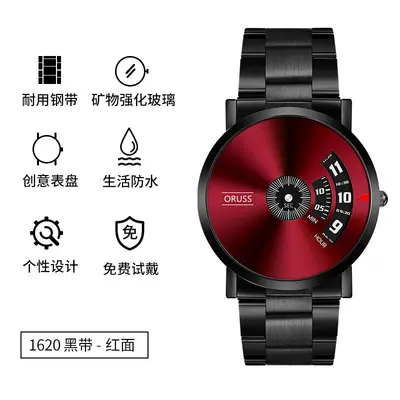 ORUSS正品一件代发新款男手表自动机芯星空钢带防水黑科技青少年