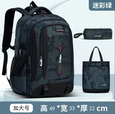 Backpack 3-piece Set, Middle and High School Students, Large Capacity - 11
