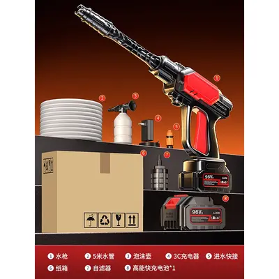 Cordless Brushless High-Pressure Car Washer, Lithium Battery, Portable - 8