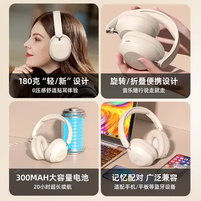 Cross-border Bluetooth music headphones new head-wearing wireless headphones high-power sports mobile phone headphones universal wholesale