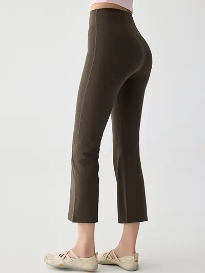 Damen Yogahose mit Mikro-Flare, Sommer, 7/8-Länge