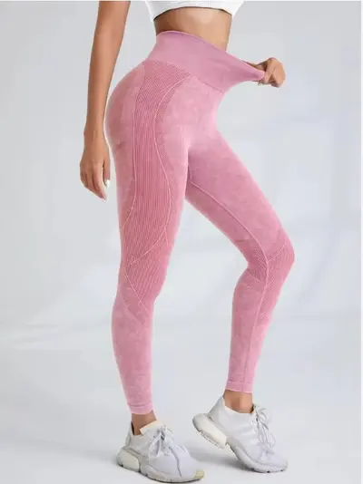 Dikişsiz yoga pantolonu kadın, kum yıkama, hızlı kuruyan, tırnak kaldırıcı