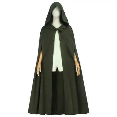 Medieval Wool Cloak, Hobbit Elf Cosplay Cape, Renaissance