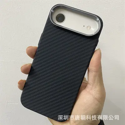 LUXO磁吸水贴硬壳适用iPhone17air碳纤纹手机壳凯夫拉纹pc壳男女