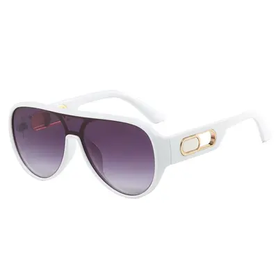 Retro-Sonnenbrille mit UV-Schutz, schlichtes Unisex-Design - 7