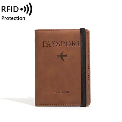 PU deri RFID pasaport çantası, çok fonksiyonlu - 11