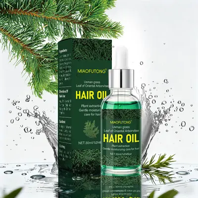 Platycladus Leaf Hair Care Essential Oil, for Tough and Dense Hair, Anti-Tangle - 1