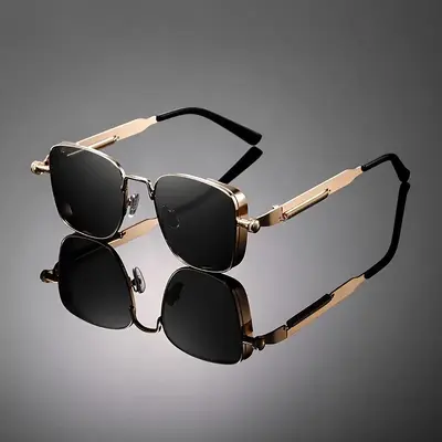 Retro Punk Heavy Metal Sunglasses, UV Protection for Driving - 8