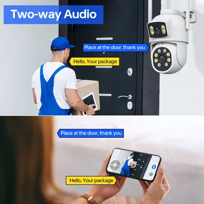 Yishi Cloud Überwachungsset Wireless 4MP Outdoor Kamera-Set mit Bullet- und Dome-Kameras NVR Kit