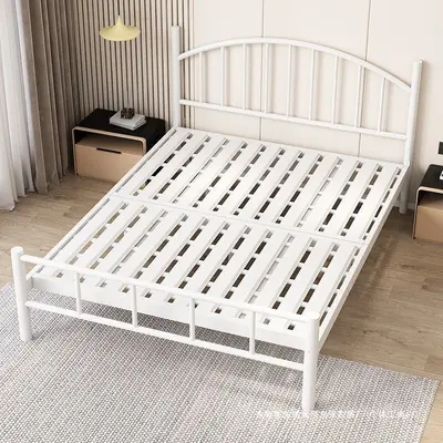 Black Iron Bed Frame Extra Thick Single and Double Size Bedroom Bed