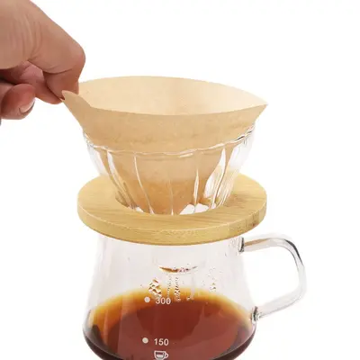 Food-Grade Fan-Shaped Coffee Filter Paper V02, Disposable