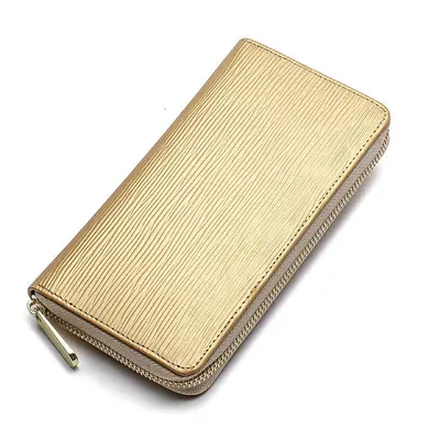 Men's Wallet with Water Ripple Pattern, Long Zipper, Unisex Clutch - 9