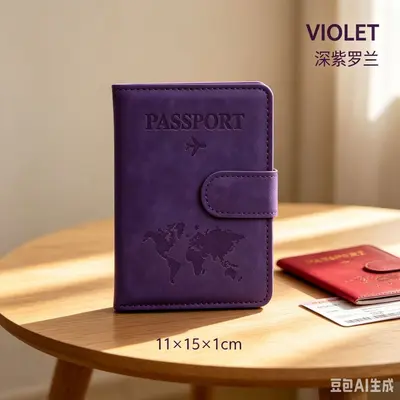 Passport Holder Multifunctional SIM Card Slot Matte PU - 11