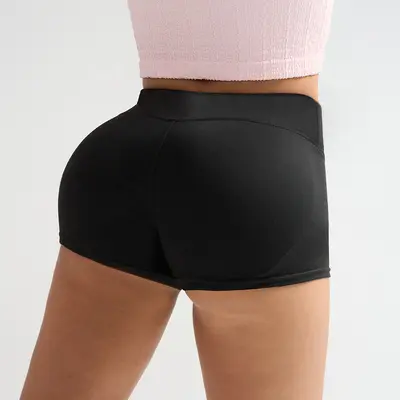 Yoga Şortu Dikişsiz Bel Bantlı Transparan Olmayan Elastik Kadın - 7