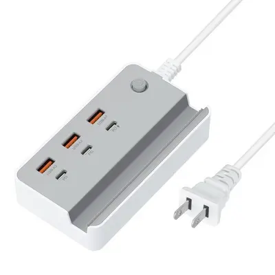 35W Multi-Port USB PD Fast Charger with Desktop Phone Holder, Type-C