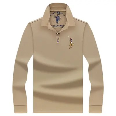 Herren-Langarm-Poloshirt aus 100% Baumwolle, bestickt - 11