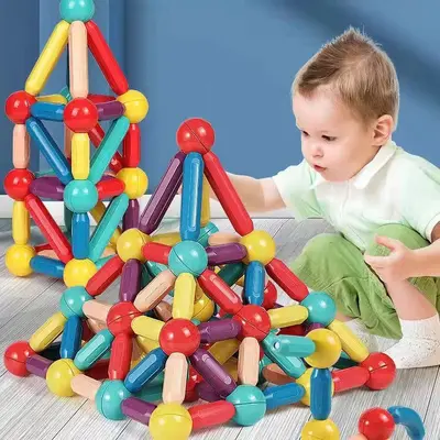 Großes Magnetstab-Bauset, Kinder-Lernspielzeug - 3
