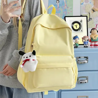 Korean Style Large Capacity Minimalist Backpack, Unisex - 12