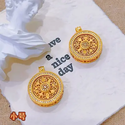Vietnamese gold compass pendant rotatable women necklace - 7