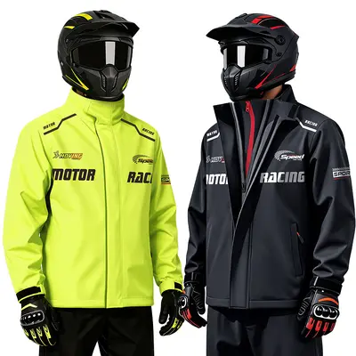 Motorcycle rain jacket and pants set, thickened, adult