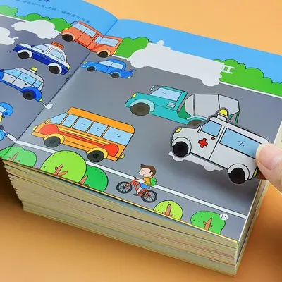 2-6 yaş çocuklar için dikkat geliştirici karikatür çıkartma kitabı