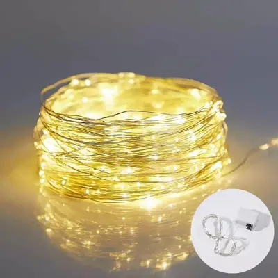 LED-Lichterkette Kupferdraht Blütenlichter Lichterkette Kuchenlichter Weihnachtsdekoration kleine bunte Lichter LED-Lichtband Sternenlichterkette