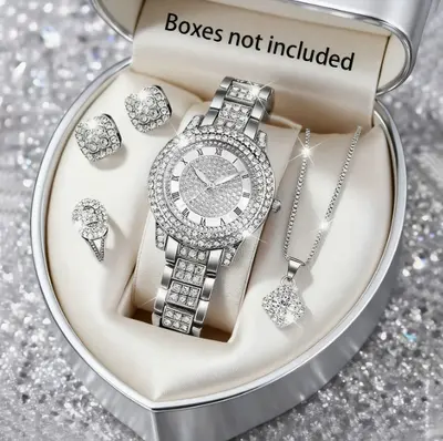 Women's quartz watch minimalist diamond-inlaid steel bracelet - 10