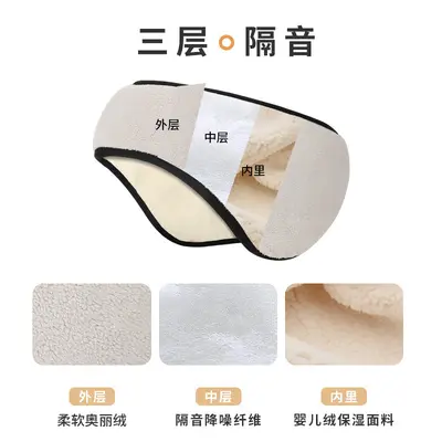 Warm and soundproof headphones for sleeping, silent, super noise reduction, special noise-blocking and noise-reducing device for sleeping at night in student dormitories