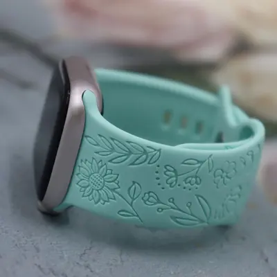 Apple iWatch 11 uyumlu silikon kordon, düz renk oymalı - 8