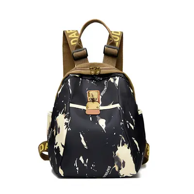 Women's Canvas Backpack, Large Capacity, Printed, Travel - 11