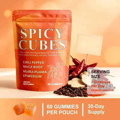 Grenzüberschreitend exportierte scharfe Würfel-Gummibärchen Spicy Cubes Gummies 30 Stück, Quellfabrik, OEM möglich