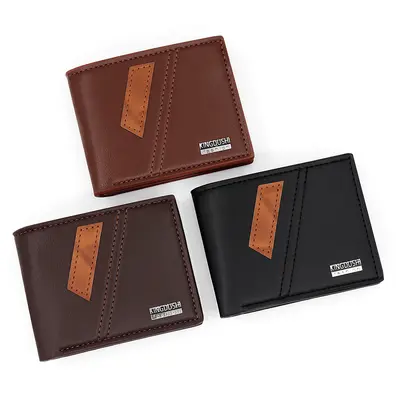 Men's Short Wallet, Multi-Card Slots, Slim Leather - 2