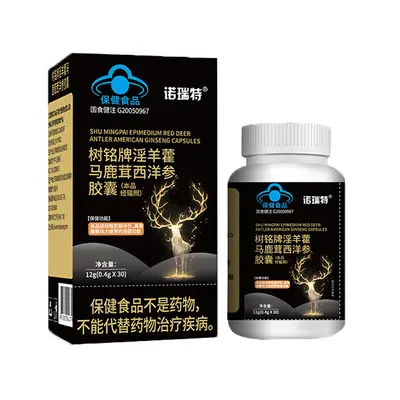 Auf Lager: Epimedium-, Hirschgeweih- und Amerikanischer Ginseng-Nahrungsergänzungskapseln zur Stärkung, lindert Müdigkeit, steigert die Vitalität, direkt ab Werk, Dropshipping möglich