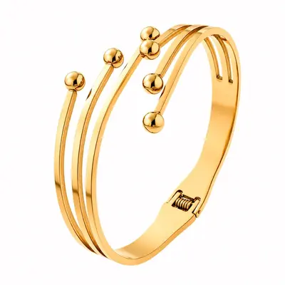 Elegante Edelstahl-Armband mit Strass-Perlen im europäischen und amerikanischen Luxus-Stil, trendiges Schmuckstück für Influencer, grenzüberschreitende Großhandelsquelle vom Hersteller - 8