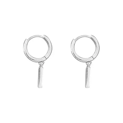 S925 Silver Rod Earrings Women Summer Simple