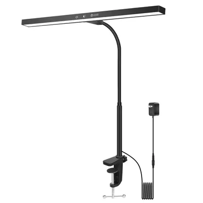 Gooseneck LED Desk Lamp, Eye-Caring, Clip-On - 7